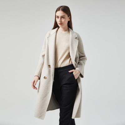 China OEM Factory New Arrival Wool Coat Breathable Handmade ODM Women's Woolen Winter Coated Women's Long Plus Size Coats for sale