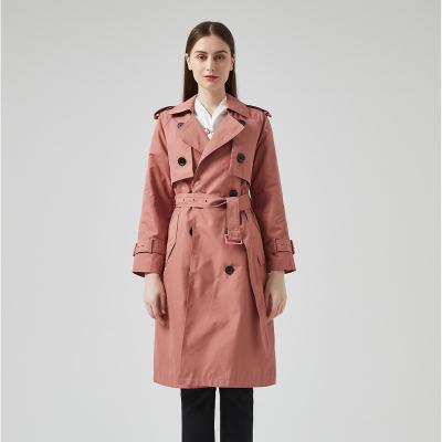 China Anti-wrinkle South Korean Office Lady Slim Light Women Long Ditch Coat For Girls for sale