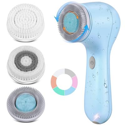 China 2022 Beauty Facial Machine Amazon Skin Brush Battery Clean Type Deep Clean Facial Massager Sweep Mini Facial Cleansing Brush for sale