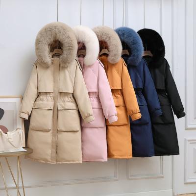 China Wholesale 2022 new viable fashion women's down jacket winter warm leather women's down coat for sale