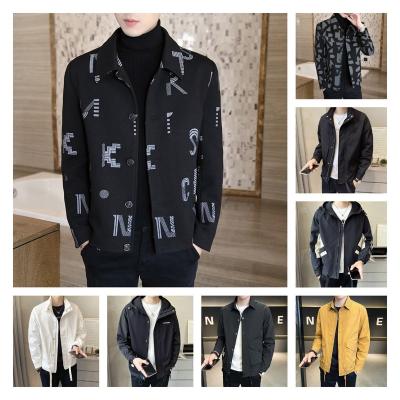 China Woolen/squishy men's lapel, new autumn twill texture, anti wrinkle profile, single top, fashion tooling, jacket, Jihua, spot trade for sale