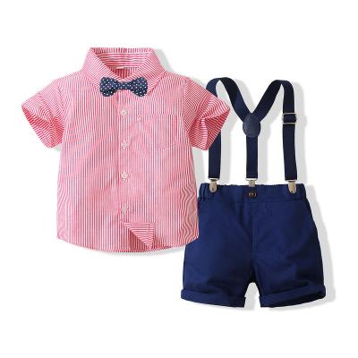 China New Summer Boys 100% Cotton Spring And Sleeve Short Suit Boys' Casual Shorts Wholesale for sale