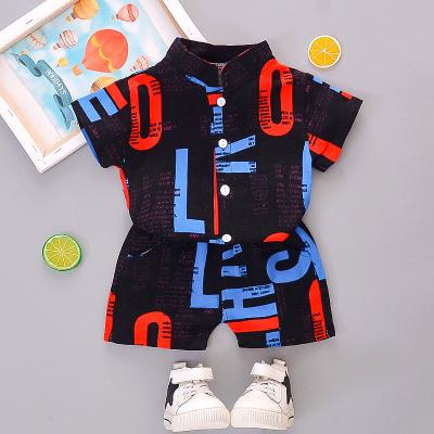 China 2022 Summer style short sleeve children's short sleeve pure cotton boys' shorts fashion new baby girls' T-shirt suit children's wear for sale