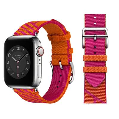 China Elastic Nylon Sports Products Fashion Color Fabric Watch Strap 42mm 38mm Woven Nylon Smart Watch Band For Apple Watch Series 2 3 4 5 6 7 41mm for sale