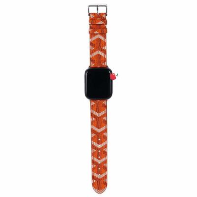 China Leather Fashion Buckle Genuine Leather Watch Band 38mm 40mm For Apple Watch Replacement Printed Wrist Strap For iwatch 2 3 4 5 6 7 45mm for sale