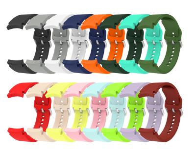 China Fanshion Fashion Sports Rubber Strap Leisure Watch Band Silicone Classic Color Change Watch Bands For Galaxy Watch4 20mm for sale