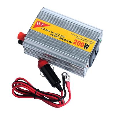 China Aluminium Alloy 200w car power inverter converter dc 12V to ac 110v/220v modified sine wave inverter with USB 5V 1A car charger adapter for sale