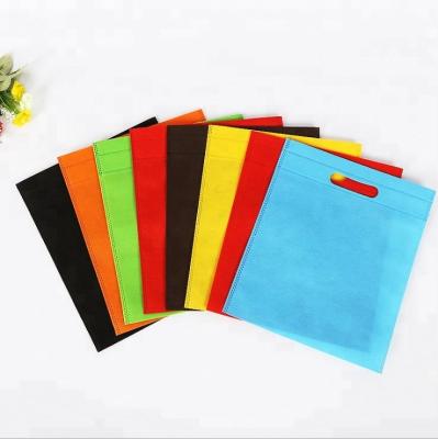 China Hot Sale Variety Colors Of Reclycled Die Cut Non Woven Bags With Custom Logo for sale