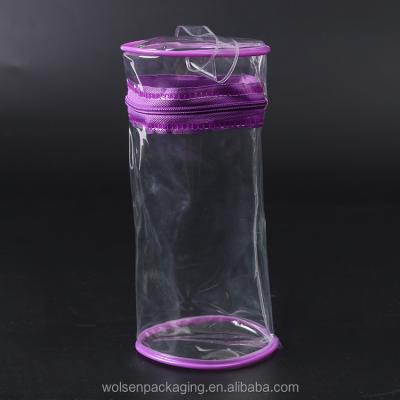 China China Recyclable Supply Soft PVC Bag Transparent PVC Heat Seal Bag / PVC Cylinder Bag for sale