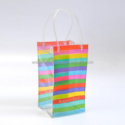 China Recyclable Clear Plastic PVC Bag Ice Bag PVC For Wine PVC Ice Bag for sale