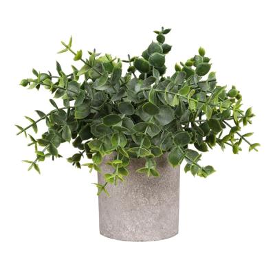 China Wholesale Desktop Artificial Plants Potted Mini Indoor Decorations Artificial Plant DS514 Nordic Touch Natural Acute Eucalyptus for sale