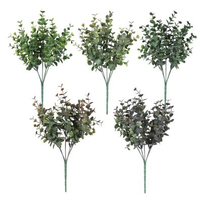 China DS040 Natural Large Eucalyptus Natural Decorative Flowers Bouquet Touch Decoration Spray Paint Indoor Soft Touch Plant for sale