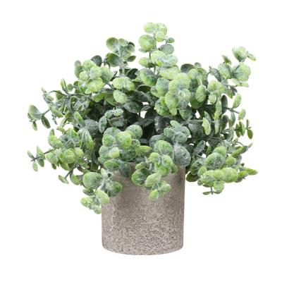 China Natural Touch Hanging Potted Desk Mini Decorations Artificial Plants Indoors Nordic Frost Grass Plant DS529 for sale