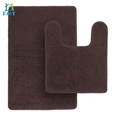 China Sustainable Anti Slip Chenille Bath Mat Cover Bathroom for sale