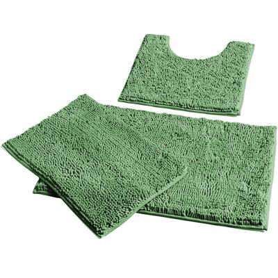 China Durable Chenille Cover Anti Slip Bath Mat Chenille Mat Custom Design Non-Slip Flannel Bath for sale