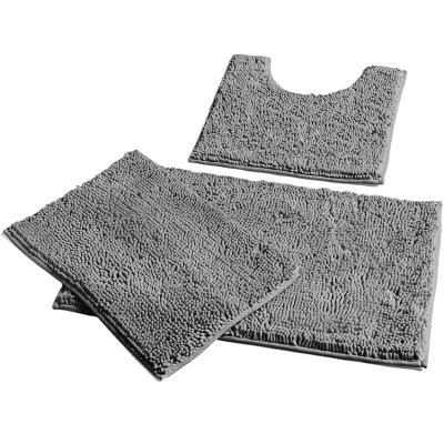 China High Quality Viable Chenille Bath Cover Mat Sets Wholesale Chenille Microfiber Bathroom Covers for sale