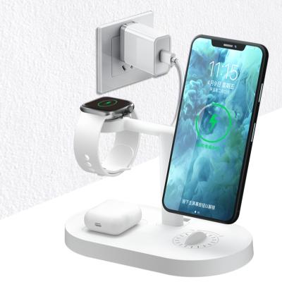 China IPhone +Apple-Watch +Air-Pods Fast Charger Magnet 3 in 1 Wireless Charging Stand Phone Charging Dock Stand for Apple Airpods for sale