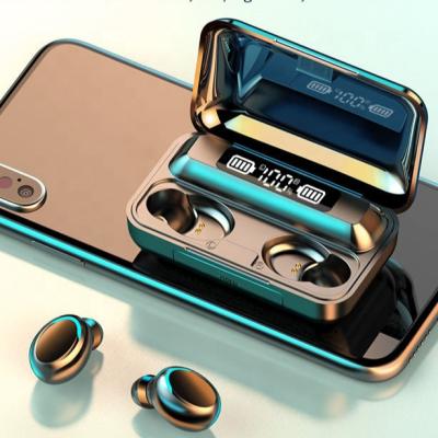 China New F9 Auriculares Wireless Charger /Type-c Tooth Earbuds TWS Blue Earphone With Box 2000mAh Charging Wireless Earphone F9-36 for sale