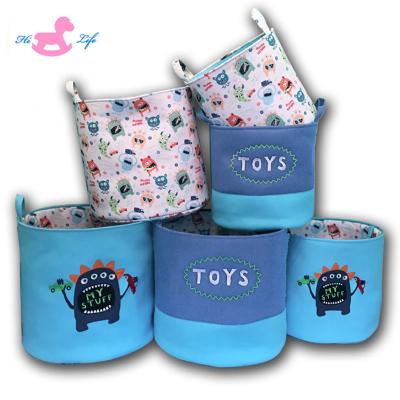 China 2018 High Quality Clothing Fabric Printing Laundry Hamper Dirty Hamper Toy Basket Handsome for sale