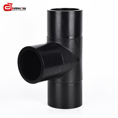 China Professional price high strength cheap equal pe equal tee fusion black equal pipe butt fusion black pipe for sale