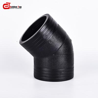 China Best Selling High Quality Corrosion Resistant Elbow Electrofusion Tie Pe 45 Degree Elbow Pipe Fitting for sale