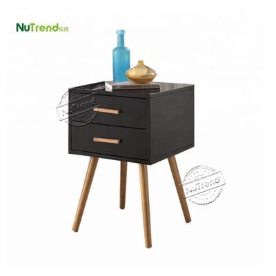 China Modern Stand MDF Modern Bedroom Furniture Nightstand Wooden Bedside Table for sale