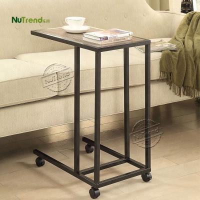 China C Table Side Table End Tables Modern Small Metal C Table With Wheels for sale