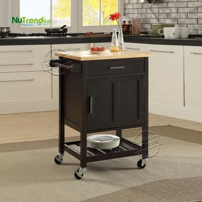 China PANEL Customized Movable Kitchen Storage Trolley Cart Table Island for sale