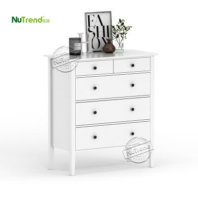 China MDF Painted White Living Room Furniture Chest Of Drawers Modern Wood for sale