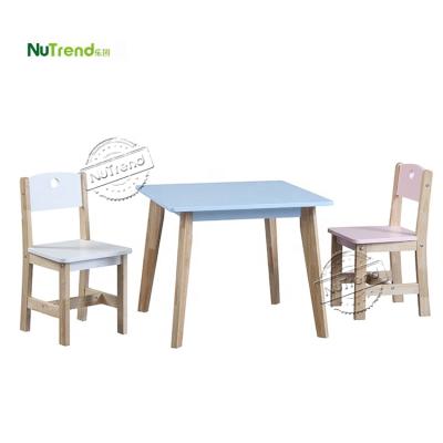 China Eco-Friendly Kids Study Tables Design For Homework Desk Kid's Table With Chair Set Children's Table Play Station for sale