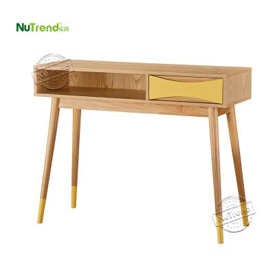 China modern wooden fancy cheap console table with shelf hallway furniture for sale