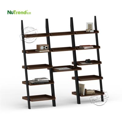 China Modern modern unique wooden bookcase with triangle shape design for sale