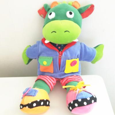 China Promotional Colorful Sitting Soft Plush Toy Cattle With Horns for sale