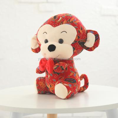 China Promotional Model Toy Monkey Floral Printed Plush Toy for sale