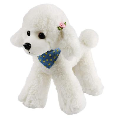 China Cute White Cuddly Soft Toy Poodle Plush Dog Stuffed Dogs for sale