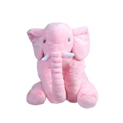 China Plush Stuffed Plush Elephant Pillow Toys Running Gray Pink Yellow Baby Elephant Pillow for sale