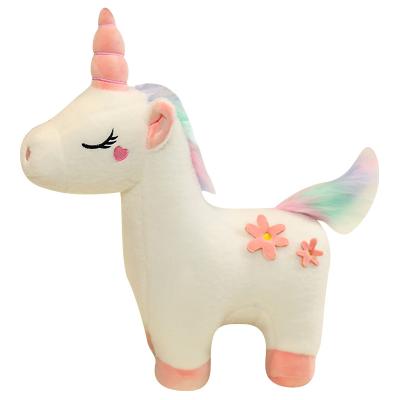 China Cute Pink White Soft Toy Unicorn Plush Toy Stuffed Animal for sale