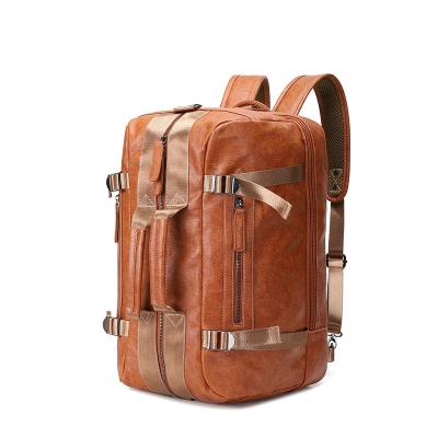 China With USB Fashion High Quality Hot Selling Travel PU Laptop Notebook Waterproof Leather Backpack For Women Men for sale