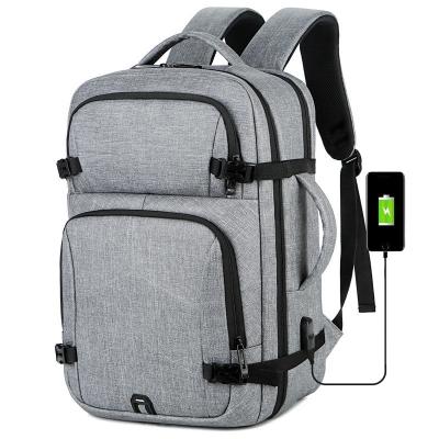 China With USB Nice Quality Laptop Backpack Leather Notebook Bag With USB Charging Port for sale