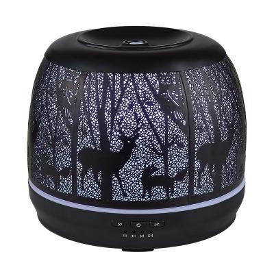 China RV Forest Pattern 500ml Retro Animal Ultrasonic Humidifiers Essential Oil Aroma Metal-Air Diffusers for sale