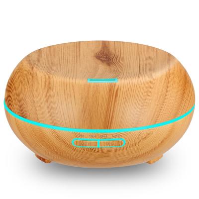 China Wholesale 300ml RV Wood Grain Cool Mist Ultrasonic Scent Air Humidifier Aroma Aromatherapy Oil Diffuser for sale