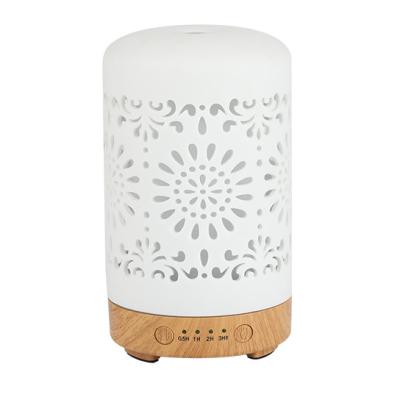 China Home 7 Color RV 100ml Led Ceramic Ultrasonic Electric Aromatic Humidifier Essential Oil Diffuser for sale