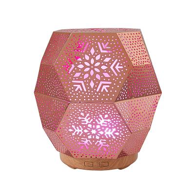 China RV Wholesale 100ml Art Polygon Work Air Essential Oil Humidifier 7 Color Iron Aromatherapy Diffuser for sale