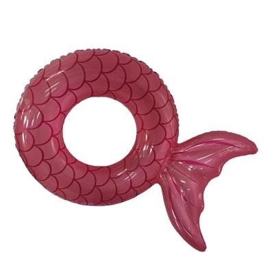 China Women Adult PVC Pool Party Inflatable Mermaid Swimming Ring for sale