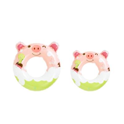 China OEM Popular Inflatable Cute Pig Ring PVC Swimming Kids Swimming Tube for sale