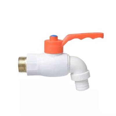 China Smooth Hand White ABS Plastic Basin Faucet Water Tap for Kitchen Bathroom Best Seller for sale