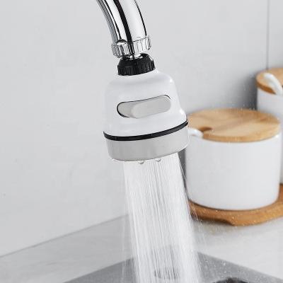 China 360 Degree Adjustable Rotatable White Swivel Head Kitchen Sink Faucet Nozzle Tap Adapter for sale