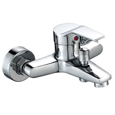 China Zinc Alloy Chrome Finish Bathroom Bathtub Mixer Shower Faucet with Hot and Cold Water for sale