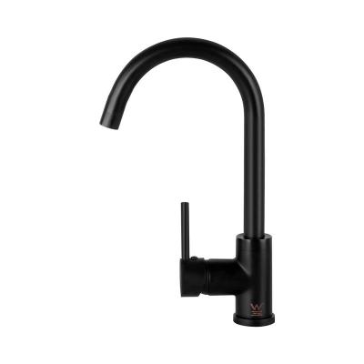 China Brass Kitchen Mixer Tap Hot and Cold Water Round Sink Faucet Basin Laundry Black for sale