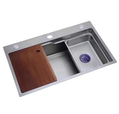 China 304 Stainless Steel Waterfall Kitchen Single Bowl Sink with Undermount Installation for sale